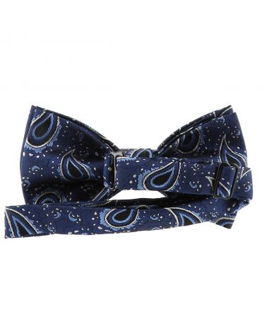 Noeud Papillon Paisley Jacquard Bleu marine