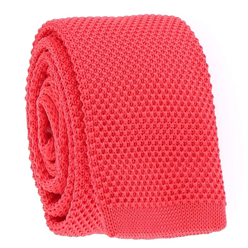 Cravate Tricot Corail