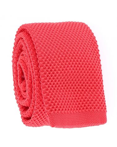 Cravate Tricot Corail