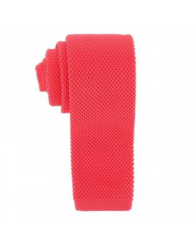 Cravate Tricot Corail