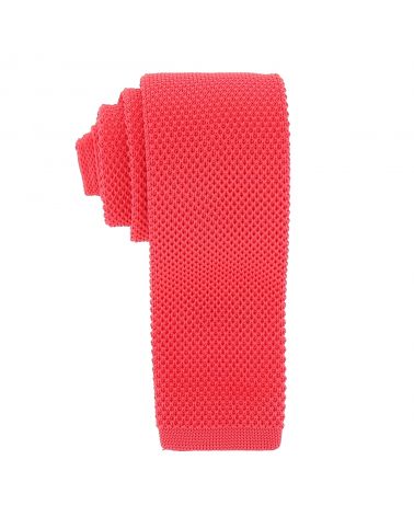 Cravate Tricot Corail
