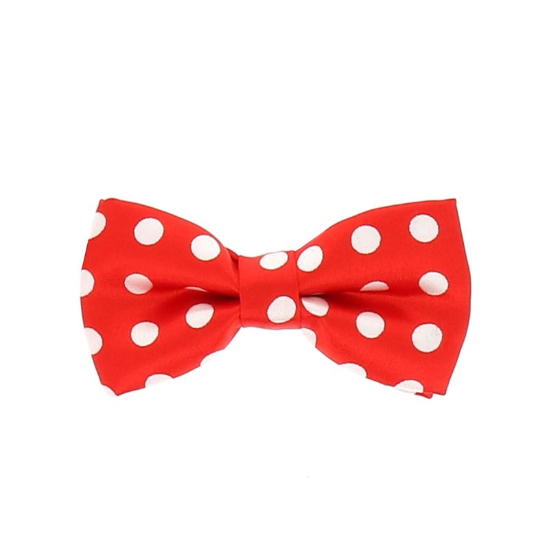 Noeud Papillon Garçon Rouge à Pois Blanc