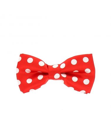 Noeud Papillon Garçon Rouge à Pois Blanc