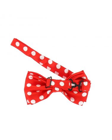Noeud Papillon Garçon Rouge à Pois Blanc