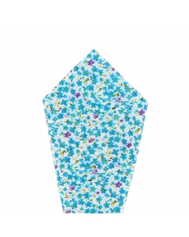 Pochette Costume Liberty Bleu turquoise