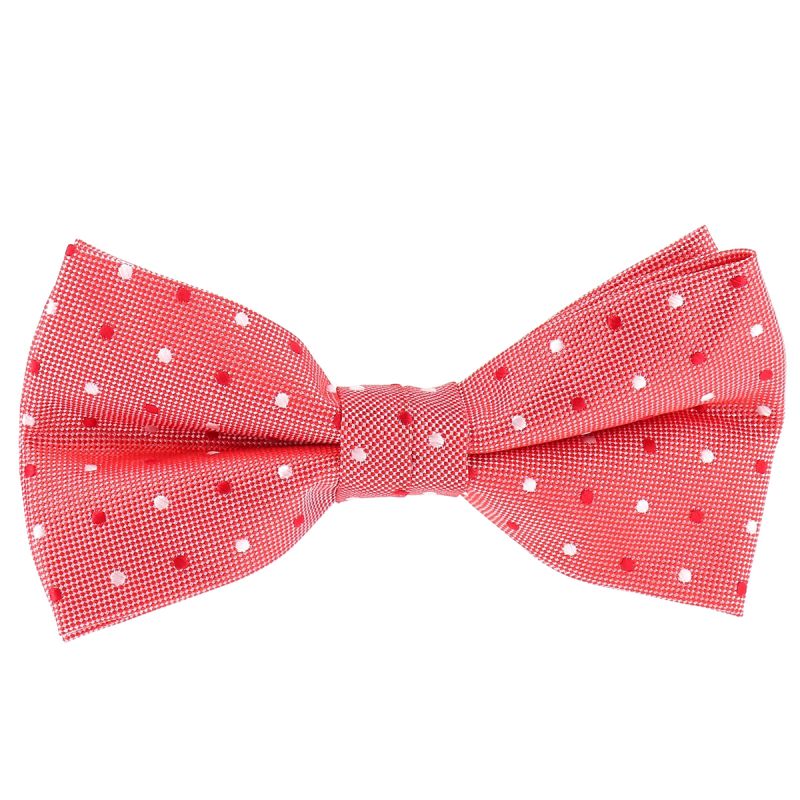 Noeud Papillon Corail à Pois