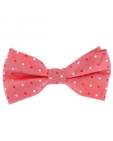 Noeud Papillon Corail à Pois