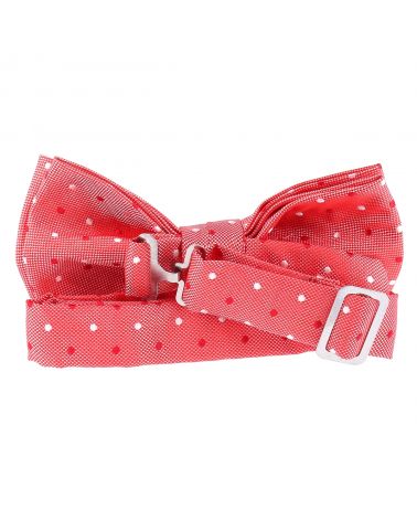 Noeud Papillon Corail à Pois