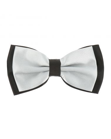 Noeud Papillon Double Gris argent
