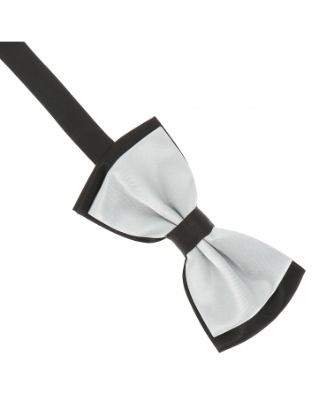 Noeud Papillon Double Gris argent