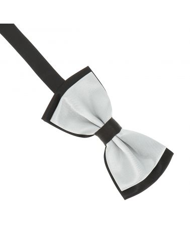 Noeud Papillon Double Gris argent