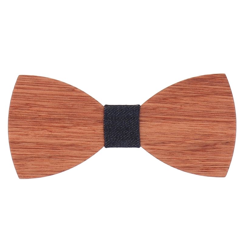 Noeud Papillon Bois et Denim