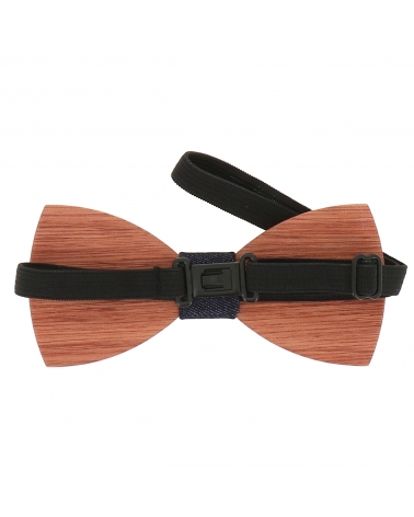 Noeud Papillon Bois et Denim