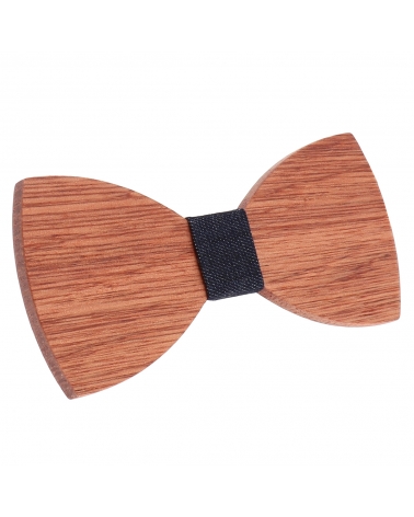 Noeud Papillon Bois et Denim