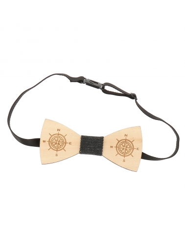 Noeud Papillon Bois Boussole