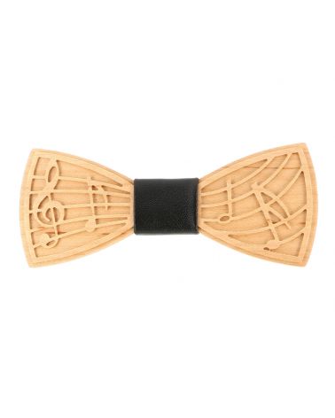 Noeud Papillon Bois Partition Musique Relief