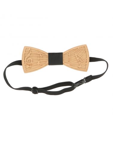 Noeud Papillon Bois Partition Musique Relief