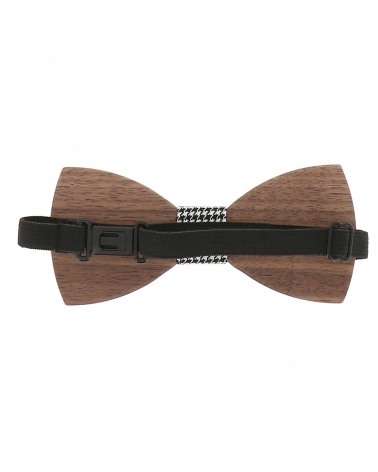 Noeud Papillon Bois et Pied de poule