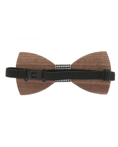 Noeud Papillon Bois et Pied de poule