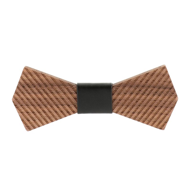 Noeud Papillon Bois Pointu Strié 