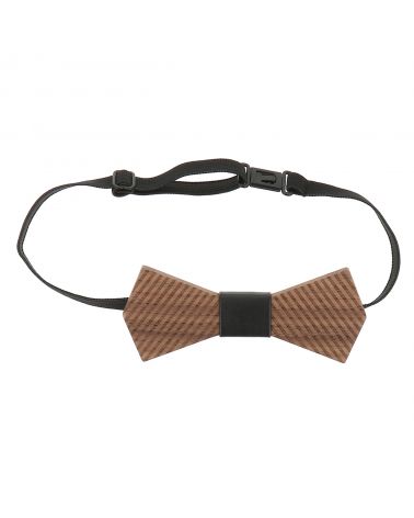 Noeud Papillon Bois Pointu Strié 