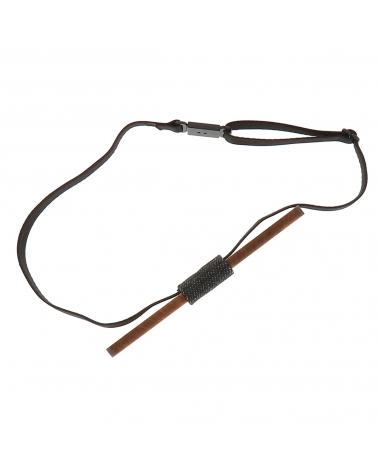 Noeud Papillon Bois Géométrique et Denim