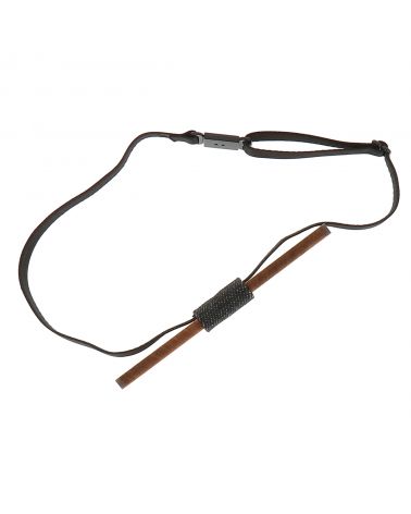 Noeud Papillon Bois Géométrique et Denim