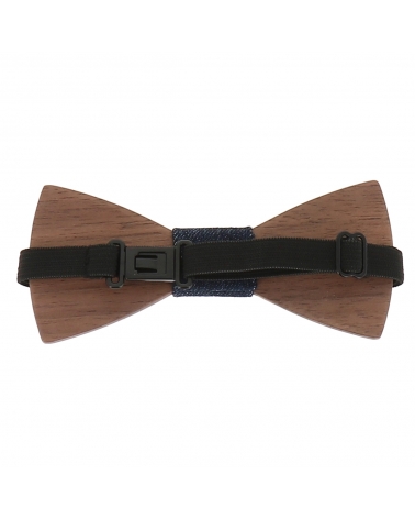 Noeud Papillon Bois Fantaisie et Denim