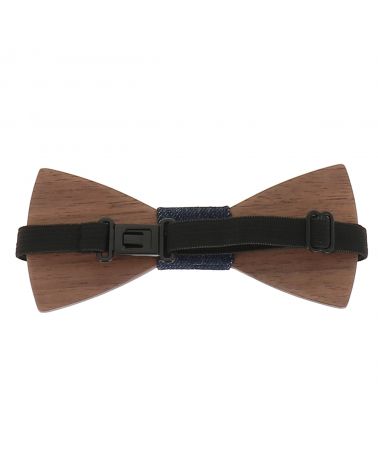Noeud Papillon Bois Fantaisie et Denim
