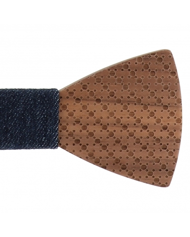 Noeud Papillon Bois Fantaisie et Denim