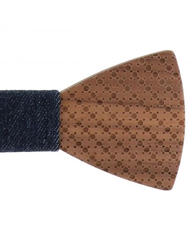 Noeud Papillon Bois Fantaisie et Denim