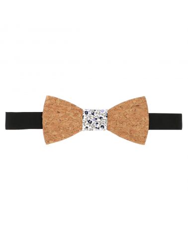 Noeud Papillon Homme en Liège Lavande Look Bohème Naturel