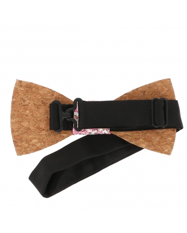 Noeud Papillon Liège Liberty Blanc et Vieux rose