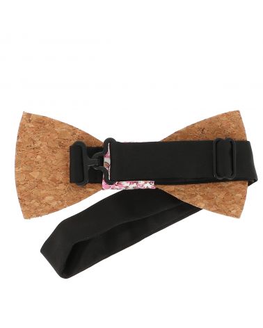 Noeud Papillon Liège Liberty Blanc et Vieux rose