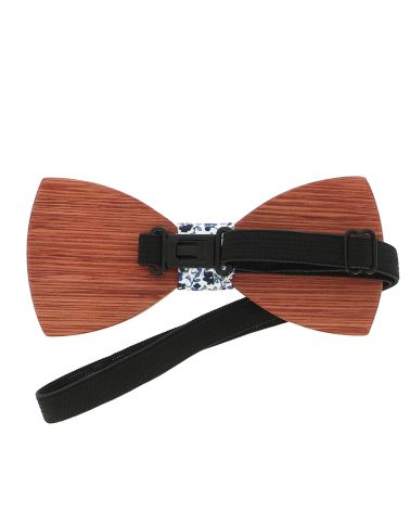 Noeud Papillon Bois Liberty Bleu