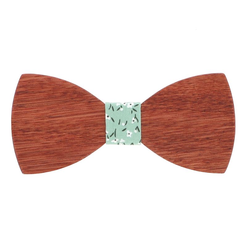 Noeud Papillon Bois Liberty Vert d'eau