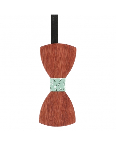 Noeud Papillon Bois Liberty Vert d'eau