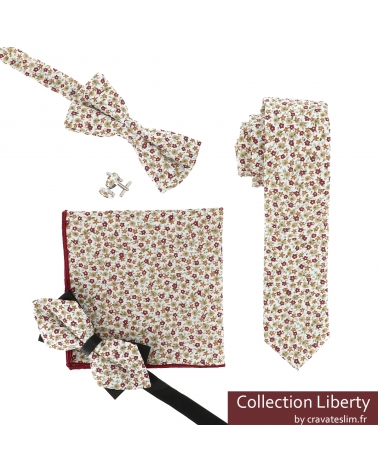 Cravate Liberty Bordeaux