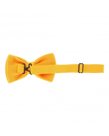 Noeud Papillon Tricot Jaune Orange