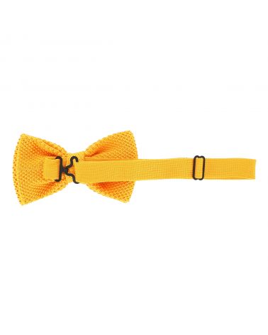Noeud Papillon Tricot Jaune Orange