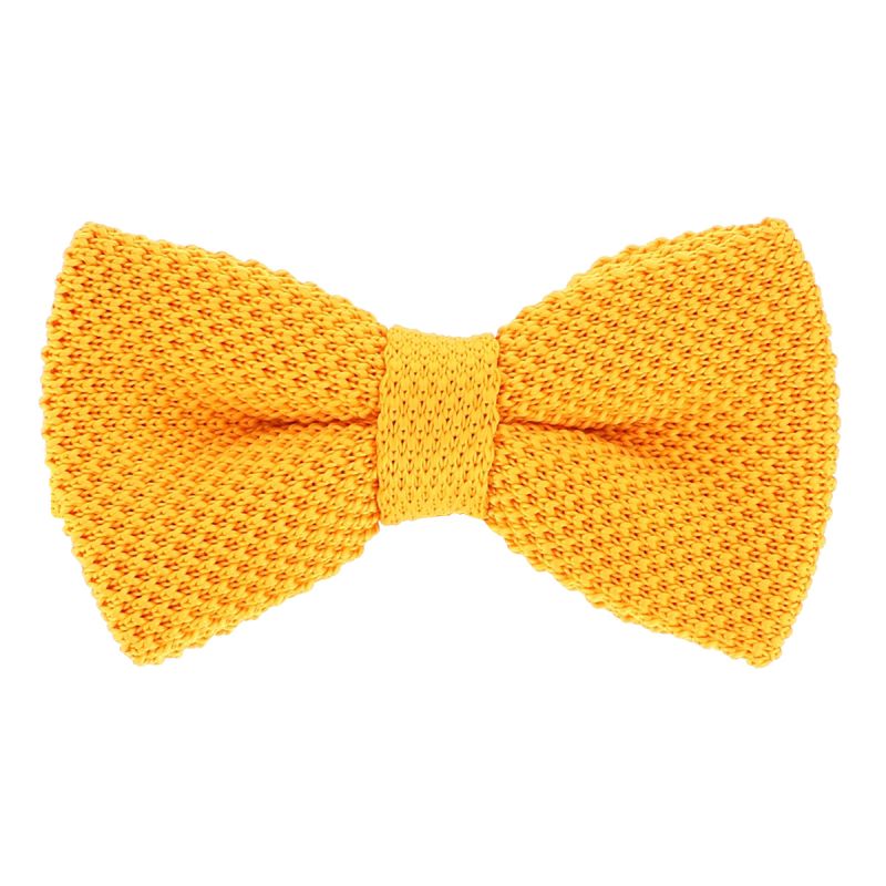 Noeud Papillon Tricot Jaune Orange