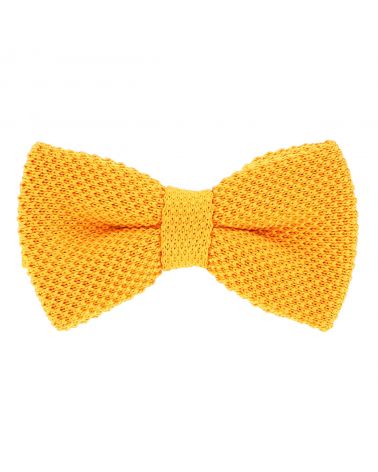 Noeud Papillon Tricot Jaune Orange