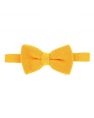 Noeud Papillon Tricot Jaune Orange