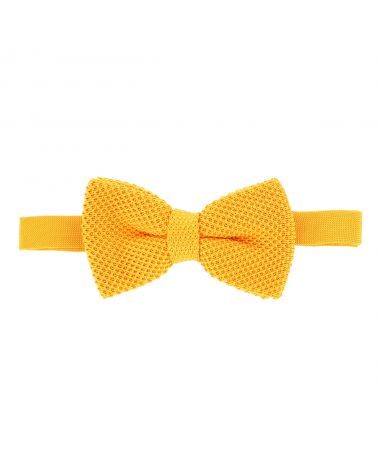 Noeud Papillon Tricot Jaune Orange