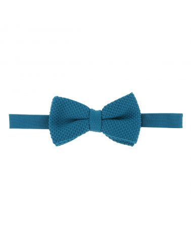 Noeud Papillon Tricot Bleu canard