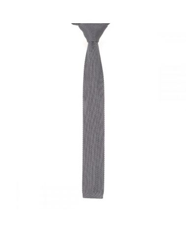 Cravate Tricot Grise