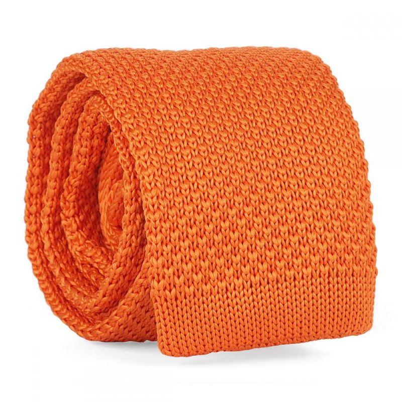Cravate Tricot Orange