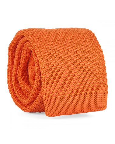 Cravate Tricot Orange
