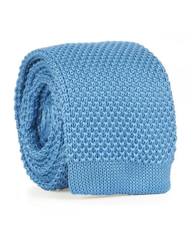Cravate Tricot Bleu ciel