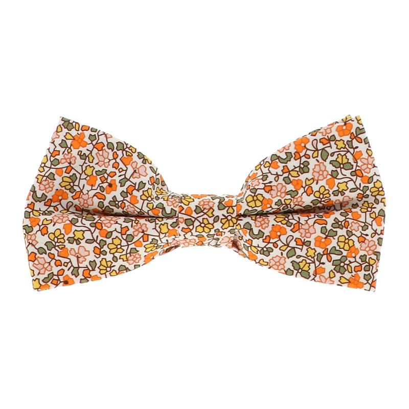 Noeud papillon homme liberty orange élégant